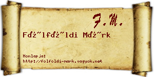 Fölföldi Márk névjegykártya
